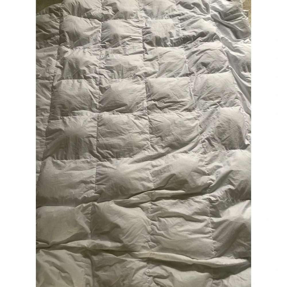 PBteen White Down Comforter Insert Box Stitch Bedding size full